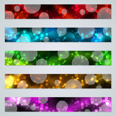 Abstract colorful web banners vector templates collectionのイラスト素材