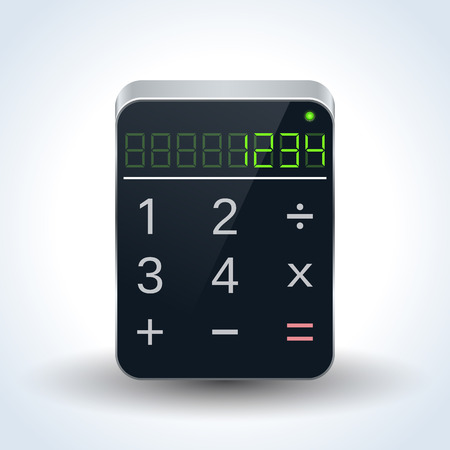 Portable calculator realistic vector iconのイラスト素材