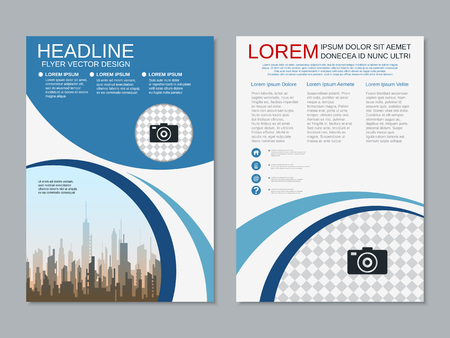 Modern Business Two Sided Flyer Booklet Brochure Cover Vector Brochure Cover Vector