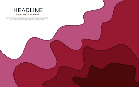 Abstract style 3d paper cut vector backgroundのイラスト素材