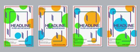 Modern professional flyers vector design templateのイラスト素材