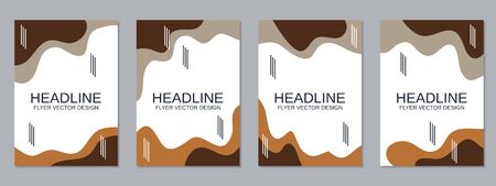 Modern business flyer, booklet, brochure cover vector design templates collectionのイラスト素材