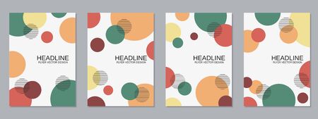 Modern business flyer, booklet, brochure cover vector design templates collectionのイラスト素材