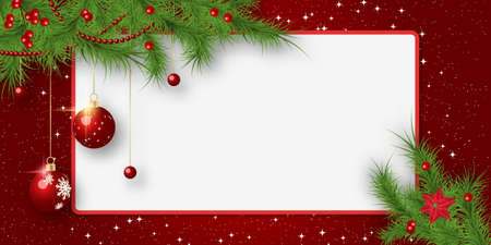 Christmas and New Year vector background with golden stars,  snowflakes and winter decorのイラスト素材