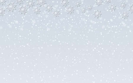 Christmas and New Year vector background with stars and snowflakesのイラスト素材