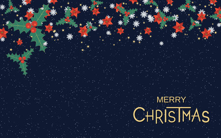Christmas and New Year retro style vector illustrationのイラスト素材