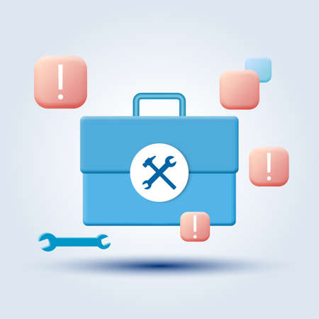 Technical service cartoon style vector concept illustrationのイラスト素材