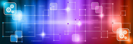 Abstract technology background. Futuristic virtual graphic touch user interface HUD.のイラスト素材