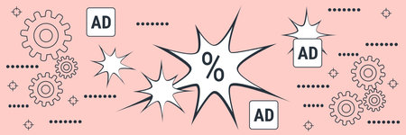 Advertising, marketing, promotion, big sale flat contour style vector concept illustrationのイラスト素材