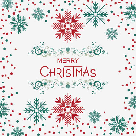Merry Christmas and Happy New Year retro style vector illustrationのイラスト素材