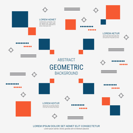 Modern trendy vector design illustration. White background with abstract geometric style elements. Design for booklet, brochure cover, annual reportのイラスト素材