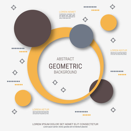 Modern trendy 3d vector design illustration. White background with abstract geometric style elements. Design for booklet, brochure cover, annual reportのイラスト素材