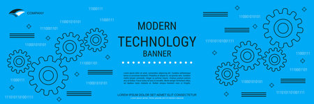 Modern thin line flat design banner template for web and mobile applications.のイラスト素材