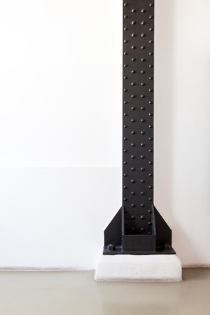 Industrial production - a steel column factoryの写真素材