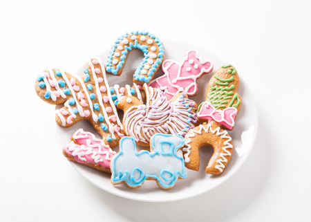 gingerbread pastry - classic Christmas cookiesの写真素材