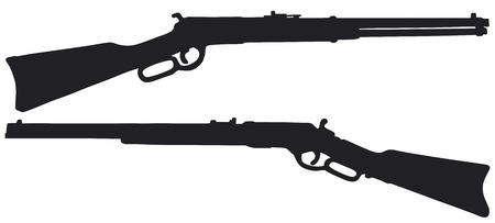 Vintage American riflesのイラスト素材