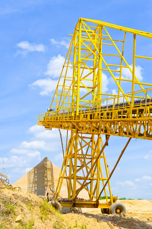 Mobile conveyor and Sand miningの写真素材