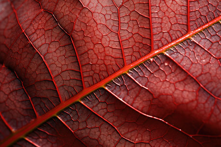 The texture of a tree leaf. macro texture of leaves. Background red leaves. high quality photo