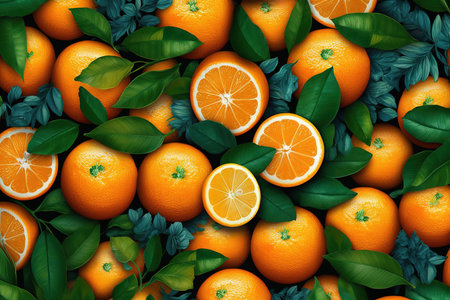 Background filled with oranges, web design fruit background. high quality photoの写真素材