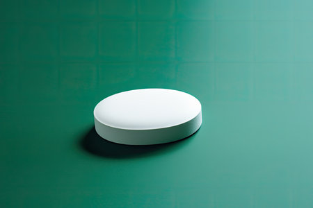 Pharmaceutical medicine pills, tablets and capsules. top view. flat lay. copyspace. medicine concepts. Minimalist abstract concept.の素材