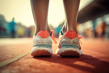 Young fitness woman runner athlete running on the road. high quality photoの素材