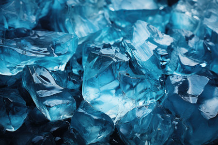 Pieces of ice close-up, melting ice water temperature below zero degrees. High quality photoの写真素材