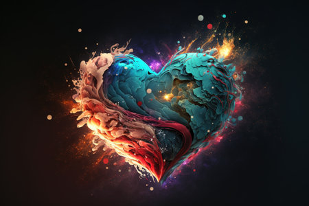 The heart is voluminous magic. High quality photoの素材