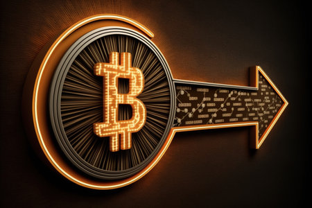 Bitcoin coin is a cryptocurrency on a dark background. A gold coin. High quality photoの素材