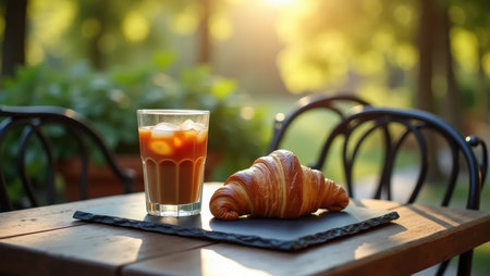 Charming outdoor cafÃ©の素材