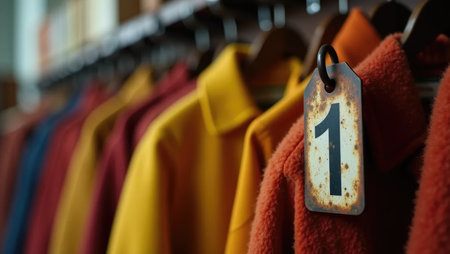 Close-up of a retro school locker tag symbolizing childhood memories. Perfect for graduation and nostalgic education content.の素材