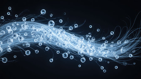 Abstract Visualization of Hair Hydration Processの写真素材