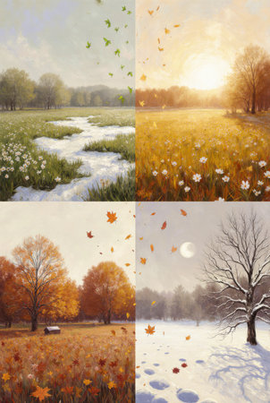 Natural, timeless metaphor for recurring market phasesの素材