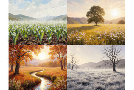 Natural, timeless metaphor for recurring market phasesの素材