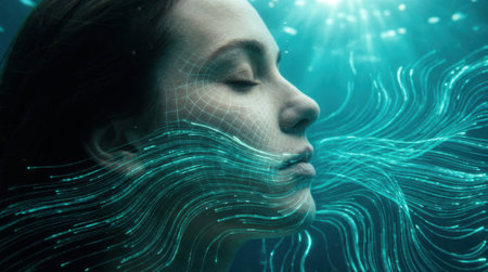 Immersive Data Flow: Submerged in the Digital Oceanの素材