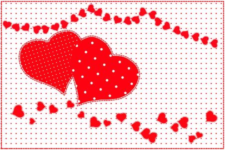  red heart patternの写真素材