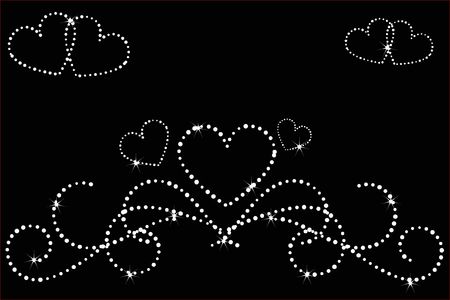heart love stars abstraction decorative patternの写真素材