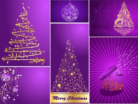 set of Christmas cardsのイラスト素材