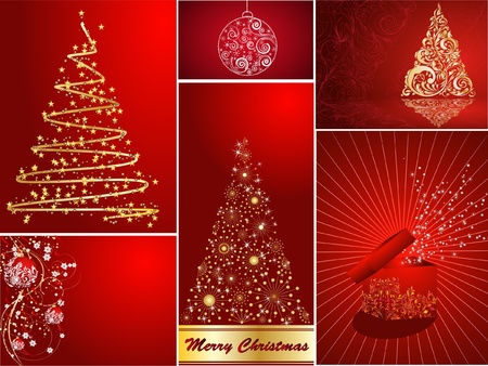 set of Christmas cardsのイラスト素材
