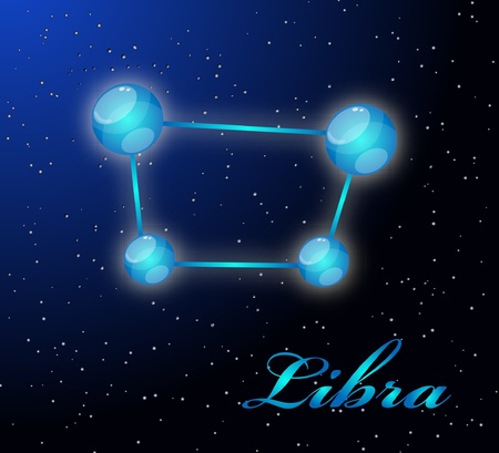 Libra astrological horoscopeのイラスト素材