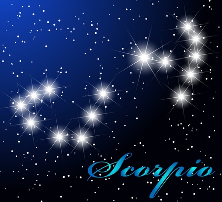 Scorpio astrological horoscopeのイラスト素材