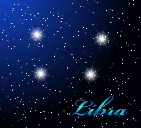 Libra astrological horoscopeのイラスト素材