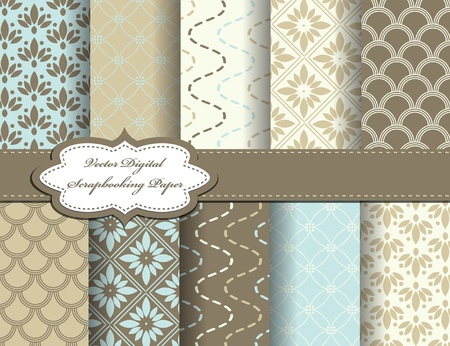 set of vector paper for scrapbookのイラスト素材