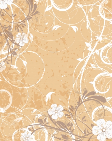 Retro wedding invitation, floral decorative abstract backgroundのイラスト素材