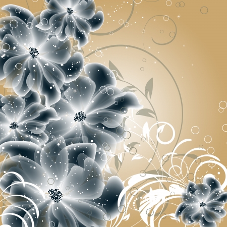 abstract vector flower backgroundのイラスト素材