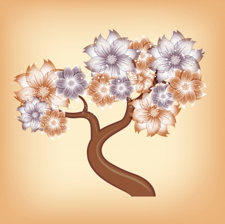  flower treeのイラスト素材