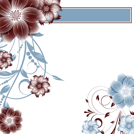 abstract vector flower backgroundのイラスト素材