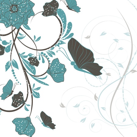 abstract vector flower background のイラスト素材