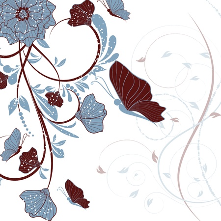 abstract vector flower background のイラスト素材