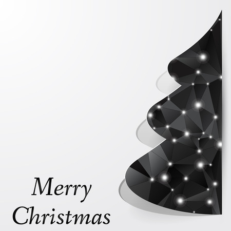 stylized decorative floral Christmas tree on decorative のイラスト素材