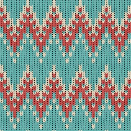 seamless zigzag vector knitted backgroundのイラスト素材